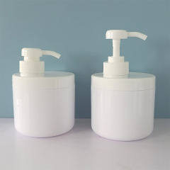 PP 500ml single layer round press pump conditioner shampoo lotion bottle shower gel sub-bottle