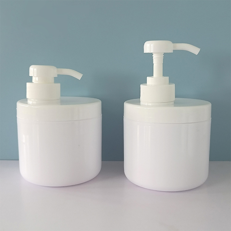 PP 500ml single layer round press pump conditioner shampoo lotion bottle shower gel sub-bottle