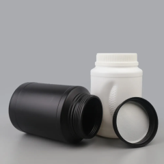 PE Round Custom High-Capacity Plastic Protein Powder Container With Lid Hand-Held Jar