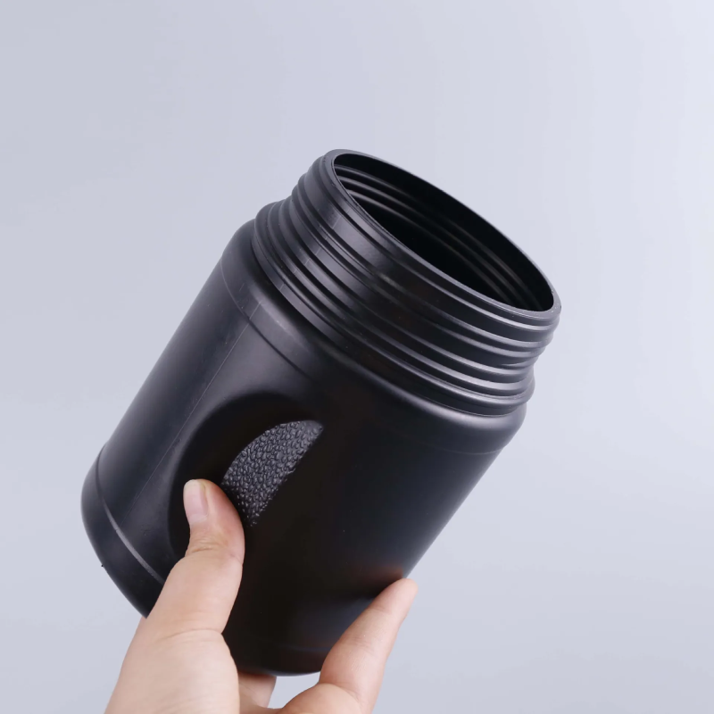Biodegradable Black Milk Powder Packing Bottle 1.5L 2.5L Oatmeal Container Protein Powder Jar