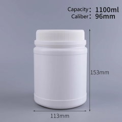 Food Grade Protein Powder Plastic Jar 1100ml Plastic Jar With Screw Lid