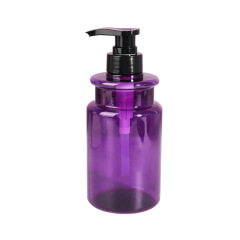 Custom 500ML purple PET plastic pump bottle for Body Wash Lotion Shampoo