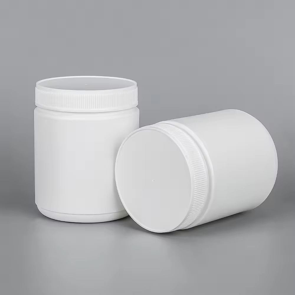 Wholesale 500cc Whey Protein Powder Bottle Food Grade Plastic Wide Mouth Powder Bottles For Protein Powder Packaging