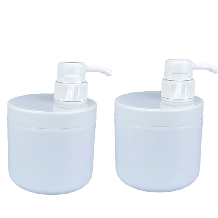PP 500ml single layer round press pump conditioner shampoo lotion bottle shower gel sub-bottle