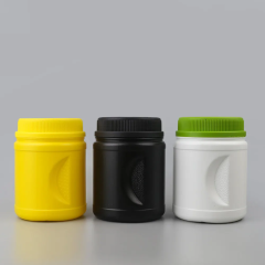 PE Round Custom High-Capacity Plastic Protein Powder Container With Lid Hand-Held Jar