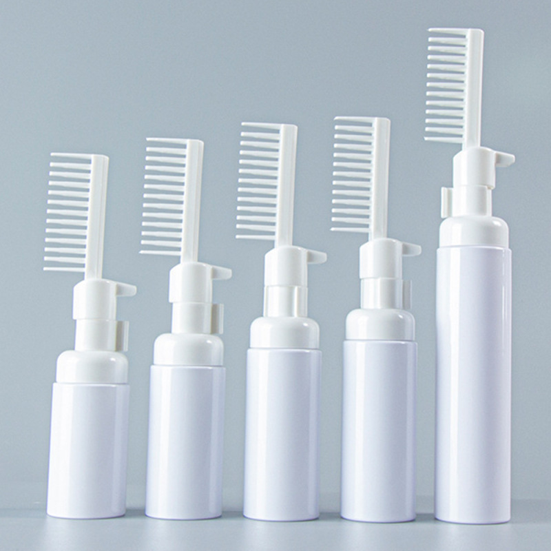 Manufacturer customized PET spot 30ml 50ml 60ml 80ml 100ml hair dye comb bottle