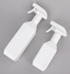 Wholesale HDPE 300ml 500ml plastic square spray bottle with Trigger Sprayer for Air freshener Car Cleaning Product Packaging