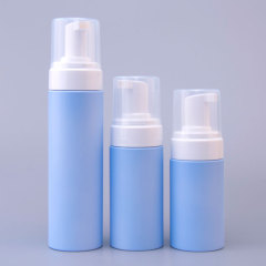 100ML 120ML 200ML customizable empty blue plastic foam lotion pump bottle Cleansing Mousse Bottle