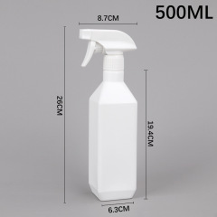 Wholesale HDPE 300ml 500ml plastic square spray bottle with Trigger Sprayer for Air freshener Car Cleaning Product Packaging