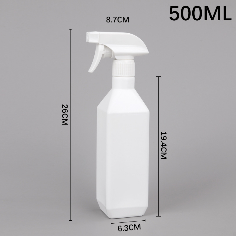 Wholesale HDPE 300ml 500ml plastic square spray bottle with Trigger Sprayer for Air freshener Car Cleaning Product Packaging