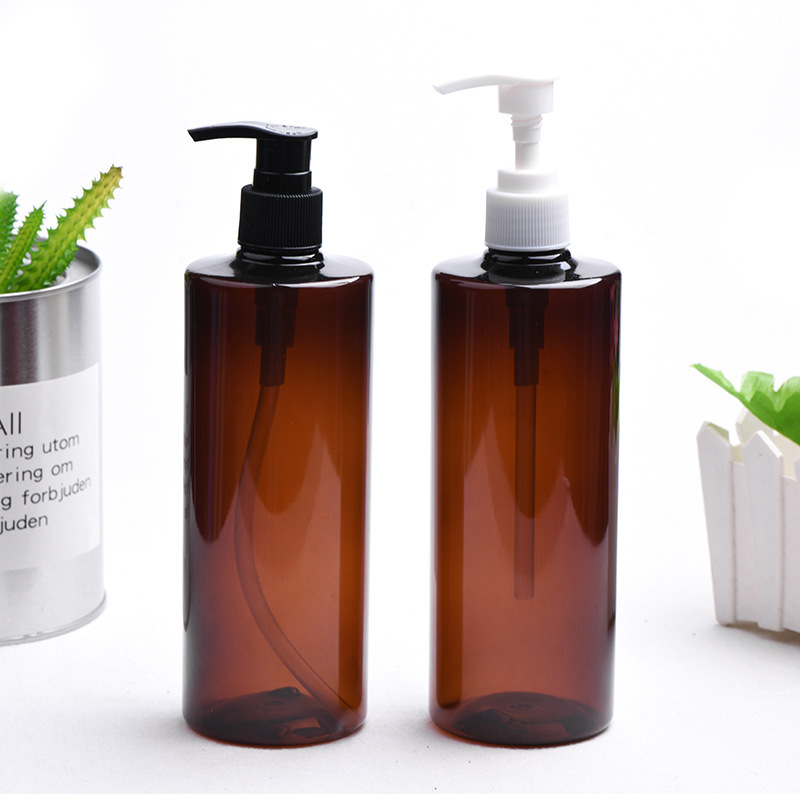 400ML brown clear green plastic lotion pump bottle for Body Wash Lotion Shampoo