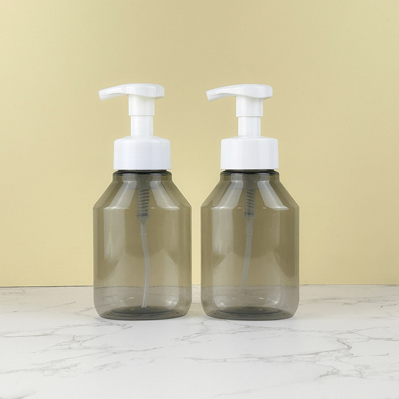 350ml black foaming pump bottle plastic Cleansing Mousse Bottle