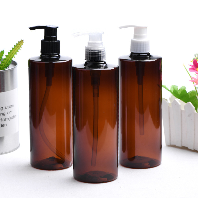 400ML brown clear green plastic lotion pump bottle for Body Wash Lotion Shampoo