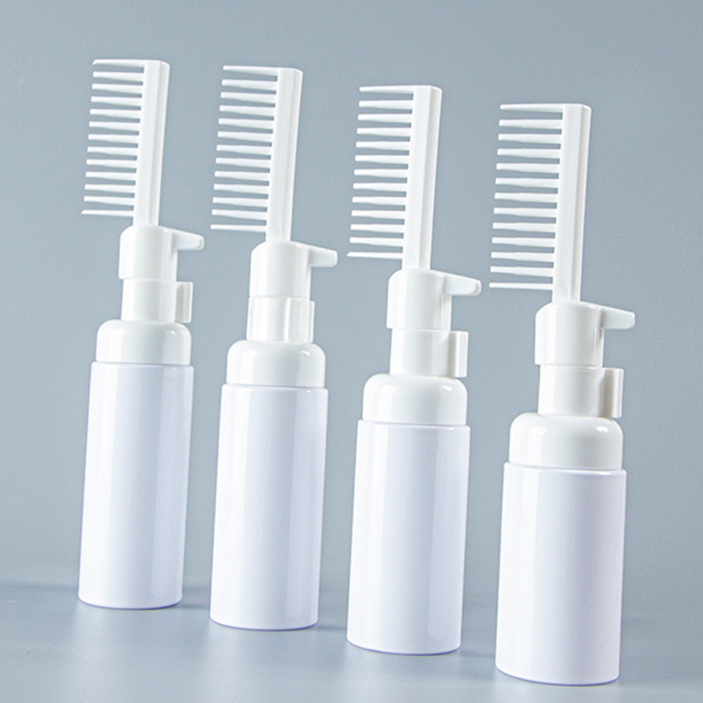 Manufacturer customized PET spot 30ml 50ml 60ml 80ml 100ml hair dye comb bottle