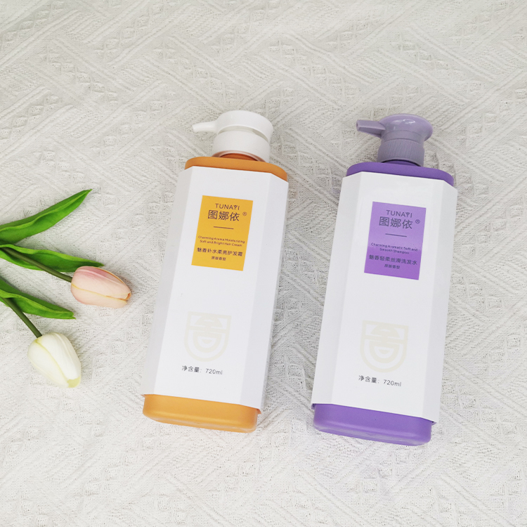 Hot sale customized 720ML colour pet high quality shampoo bottle for Hand sanitizer no-rinse gel shampoo and shower gel