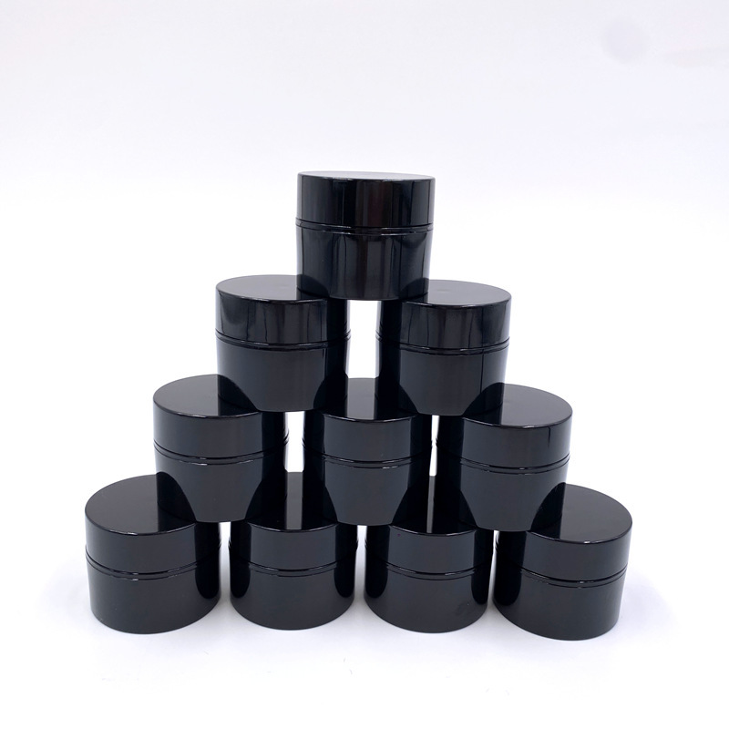 5G black plastic cream sample jar for face eye cream