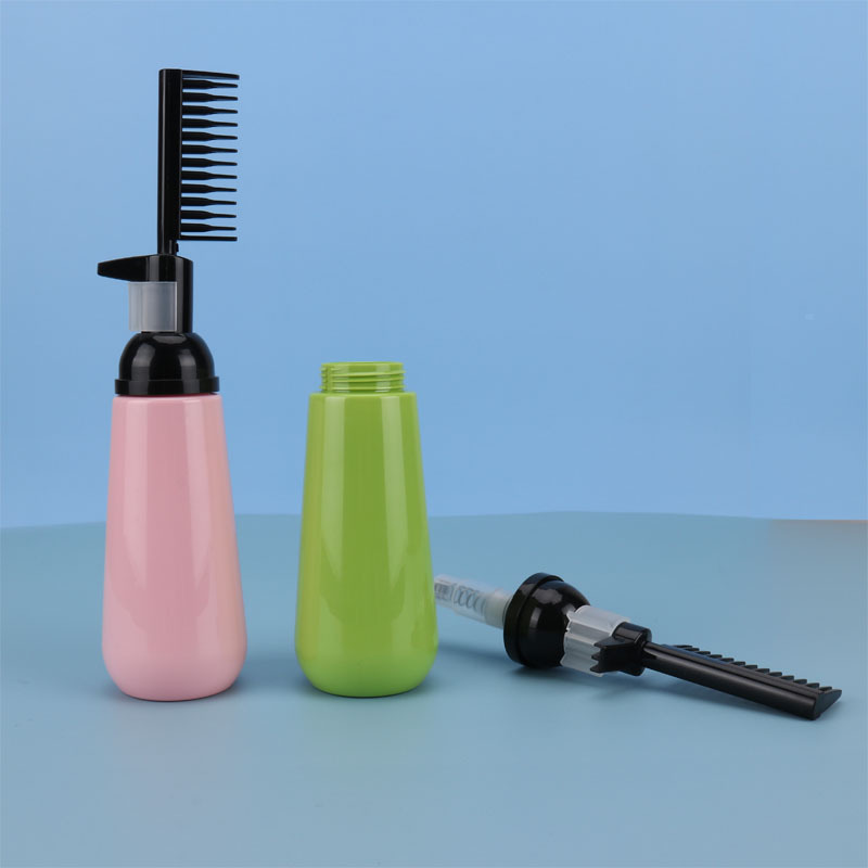 150ml 200ml comb bottle PET one comb straight bottle high-end hair dye home hair dye bottle