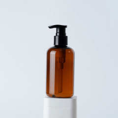 200ml pump amber plastic bottle for Makeup remover facial Cleanser and essential Cosmetics Body Wash Lotion Shampoo