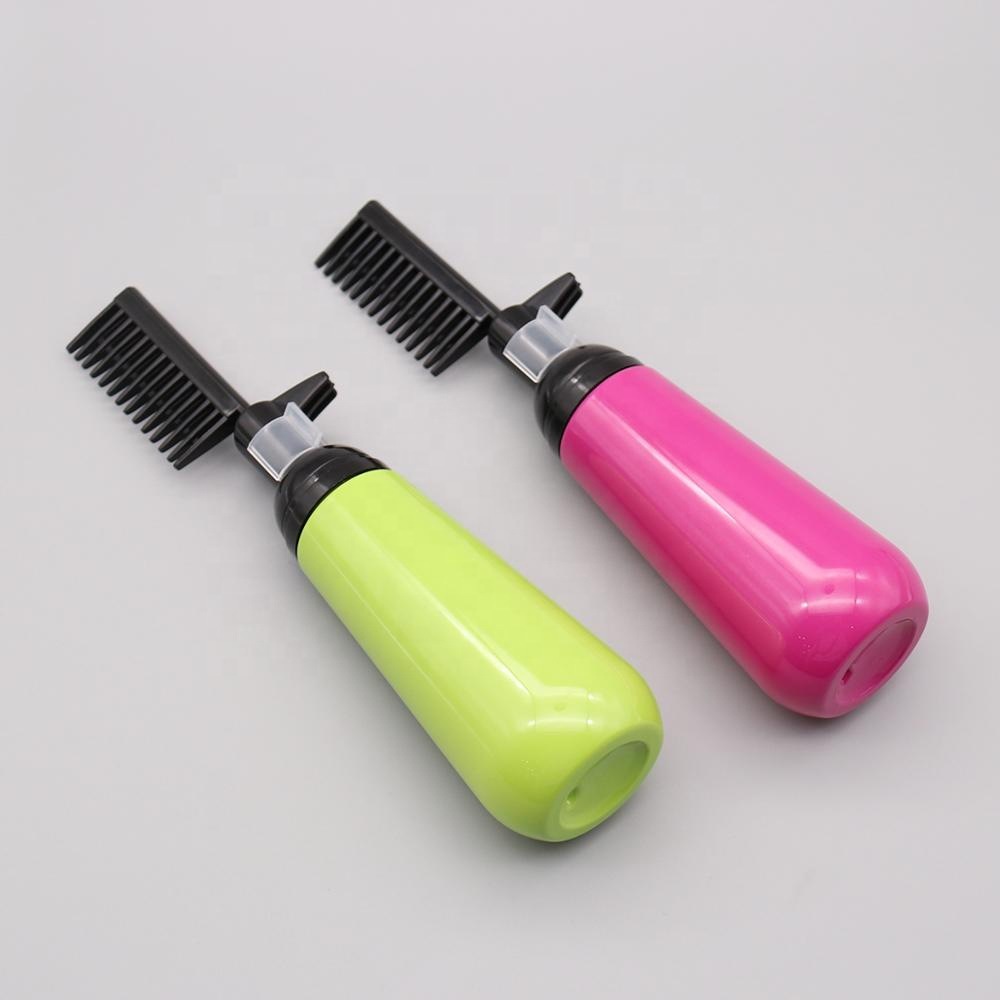 150ml 200ml comb bottle PET one comb straight bottle high-end hair dye home hair dye bottle
