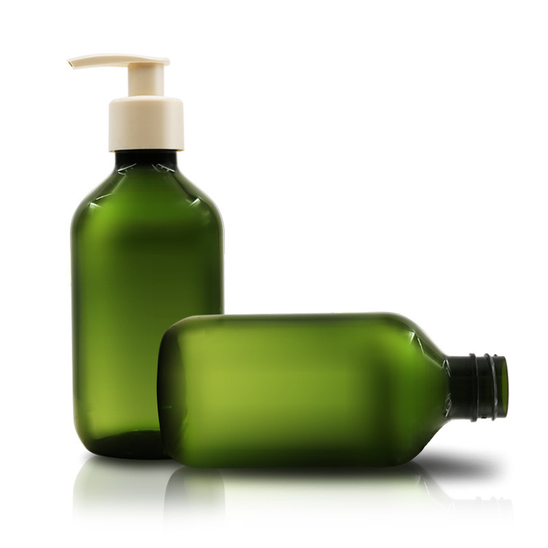 300ML green brown clear lotion pump spray bottle for Hand sanitizer no-rinse gel shampoo and shower gel