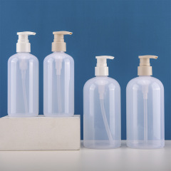 300ml 500ml plastic boston round bottles with pump dispenser for Body Wash Lotion Shampoo