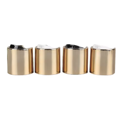 Supply 24/410 Shampoo Shower Gel Cap With Disc Cap Electroplated Aluminum Shiny Gold Disc Cap