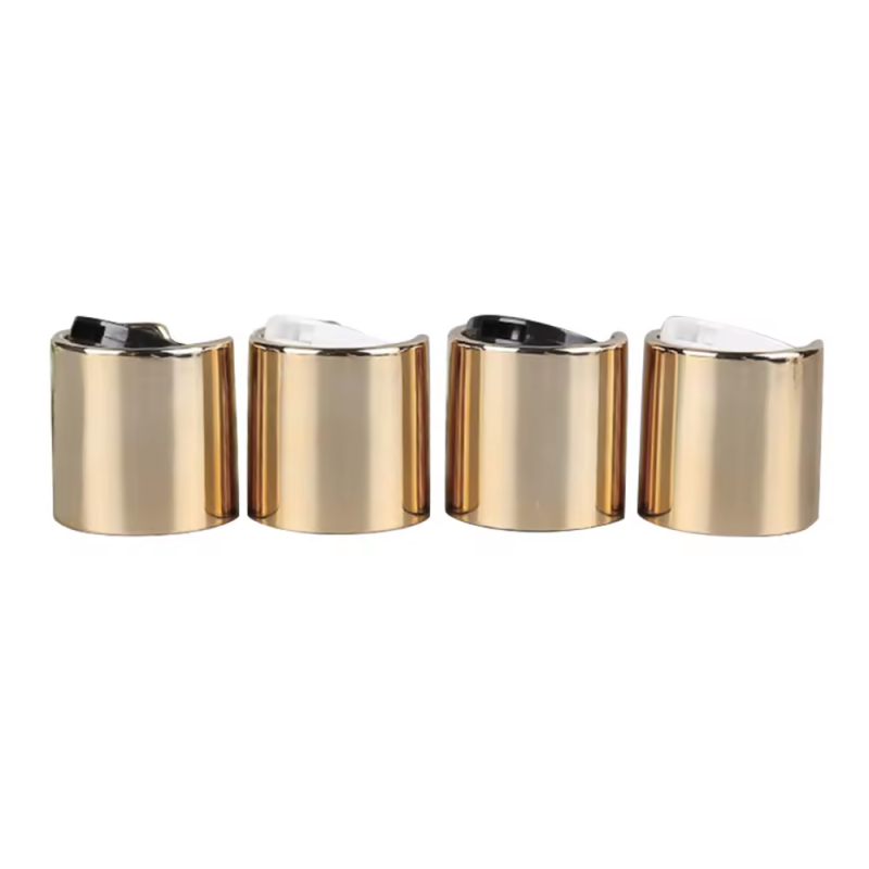 Supply 24/410 Shampoo Shower Gel Cap With Disc Cap Electroplated Aluminum Shiny Gold Disc Cap
