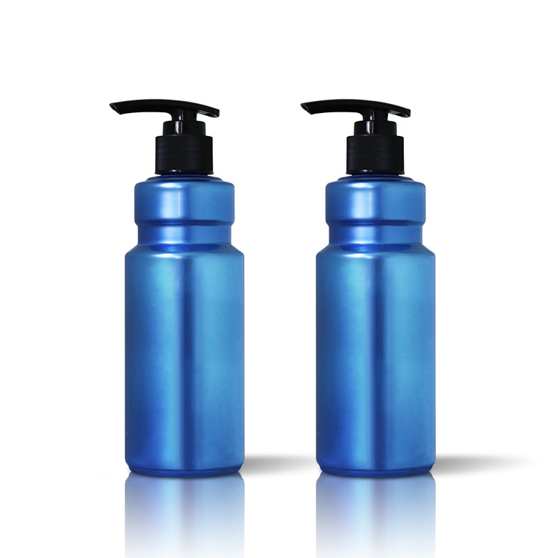 280ML plastic greenblue lotion press pump bottle for Hand sanitizer no-rinse gel shampoo and shower gel