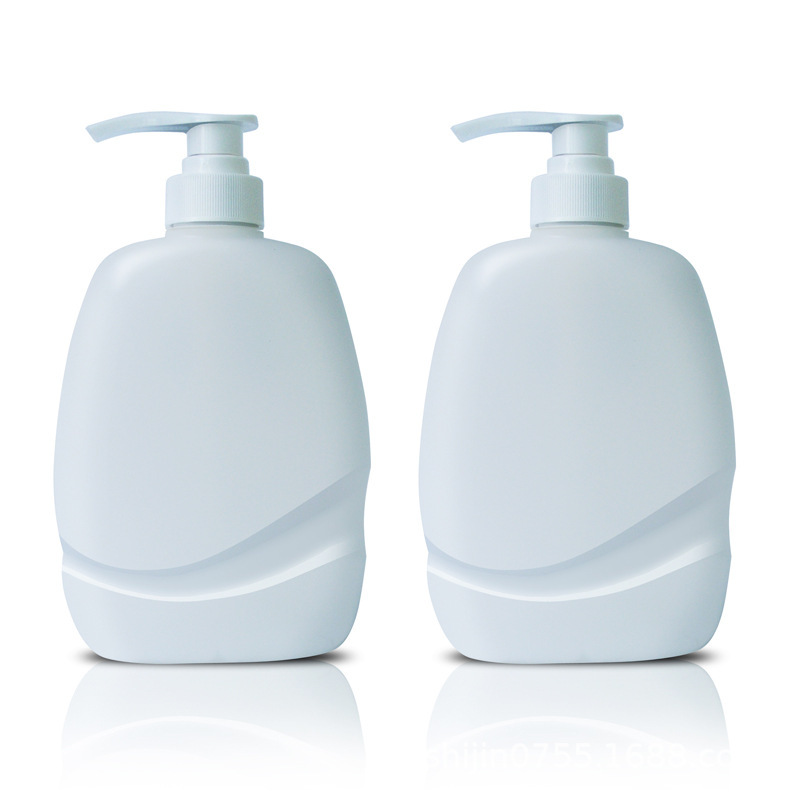 Cosmetic plastic irregular bottles with pump 600ml for Hand sanitizer no-rinse gel shampoo and shower gel