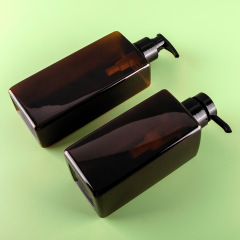400ml amber plastic pet cosmetic cream jar hair air less plastic lotion pump bottles for Body Wash Lotion Shampoo