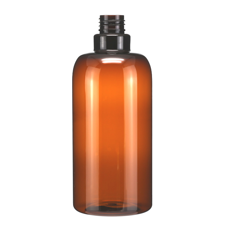 500ML amber plastic pet pump lotion bottle for Makeup remover facial Cleanser and essential Cosmetics Body Wash Lotion Shampoo