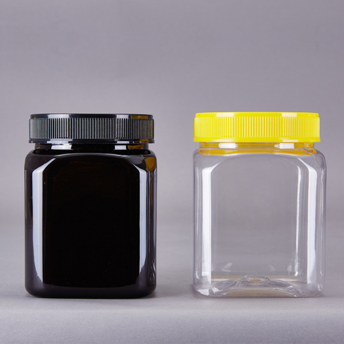 Honey dipper jar 720 ml square sided tall honey jar for honey Nuts cereals and snacks