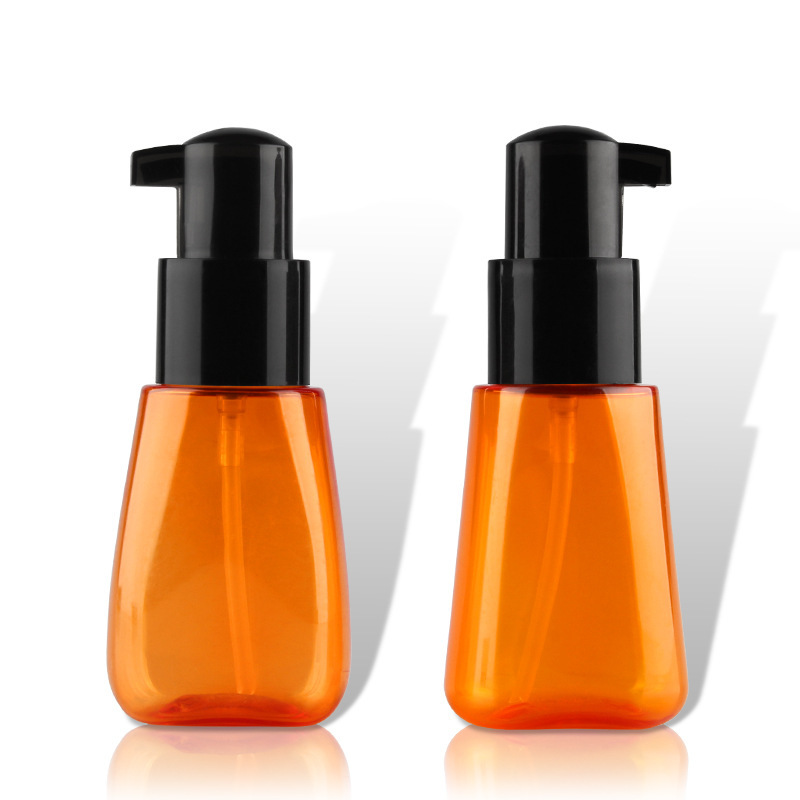 70ML orange plastic cream jar lotion bottles with pump for Lotion Essence Toner Sun Spray Cosmetics