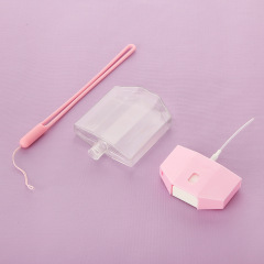 New 50ml hexagonal refillable PETG hand sanitizer clear plastic card spray bottle lanyard buckle bottle
