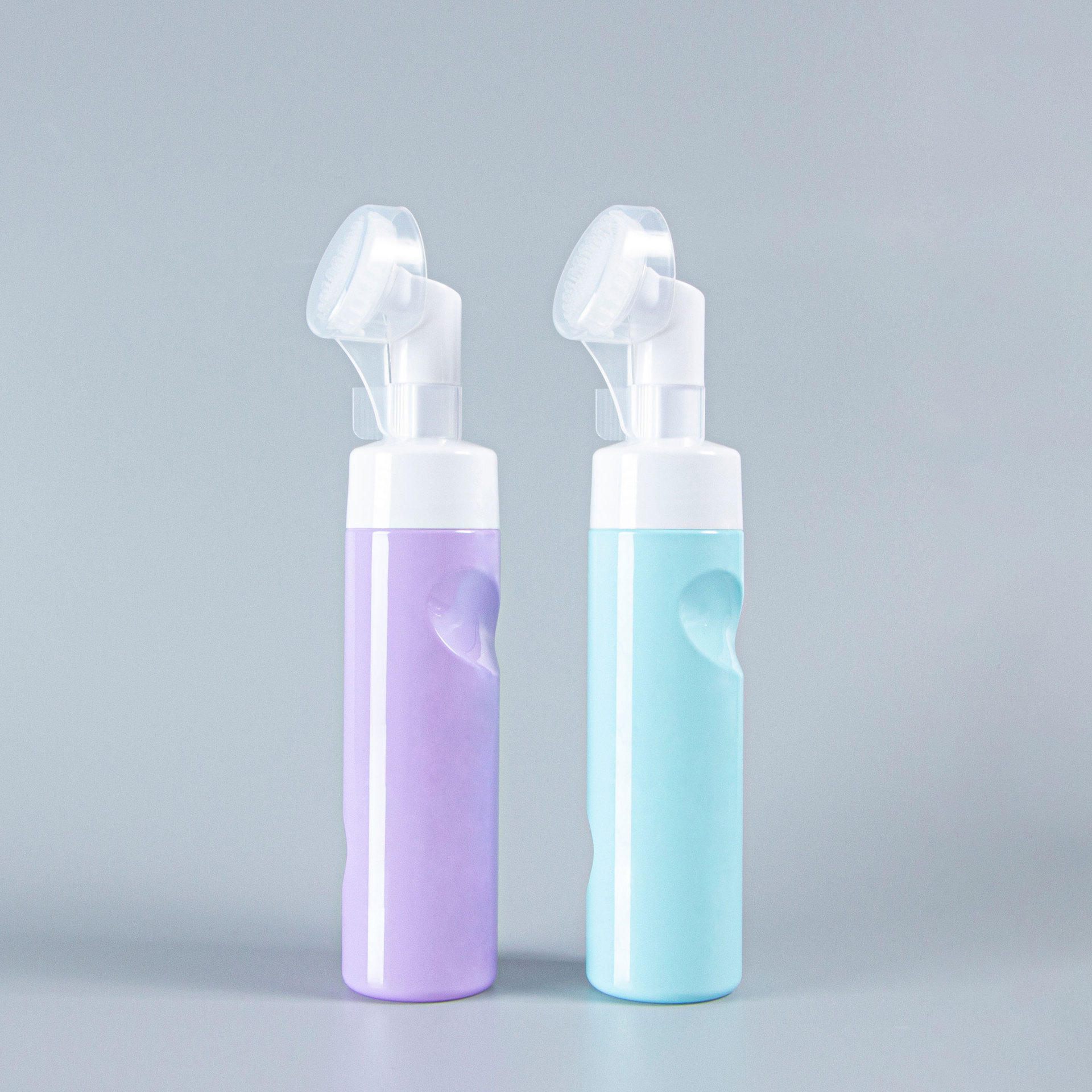 200ml silicone brush massage cleansing mousse foaming bottle foam pump bottle customized