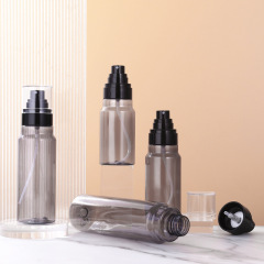 Cosmetic 100ML 120ML 150ML 200ML black plastic bottle with pump spray