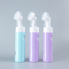 200ml silicone brush massage cleansing mousse foaming bottle foam pump bottle customized