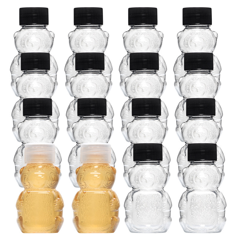 50ML small mini honey bear model jar with dipper for honey bee