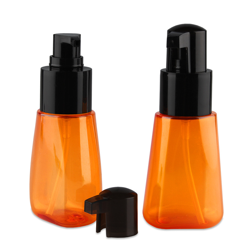 70ML orange plastic cream jar lotion bottles with pump for Lotion Essence Toner Sun Spray Cosmetics