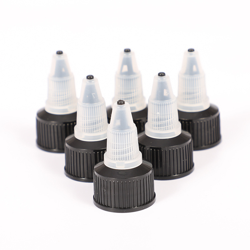 Squeeze Bottle Twist Top Caps 18/410 20/410 24/410 28/410Black Natural Plastic Dropper Cap Twist Off Dispensing Cap