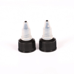 Squeeze Bottle Twist Top Caps 18/410 20/410 24/410 28/410Black Natural Plastic Dropper Cap Twist Off Dispensing Cap