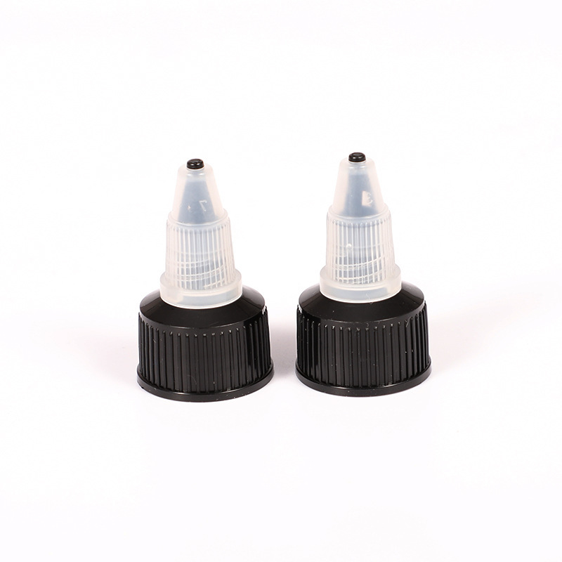 Squeeze Bottle Twist Top Caps 18/410 20/410 24/410 28/410Black Natural Plastic Dropper Cap Twist Off Dispensing Cap