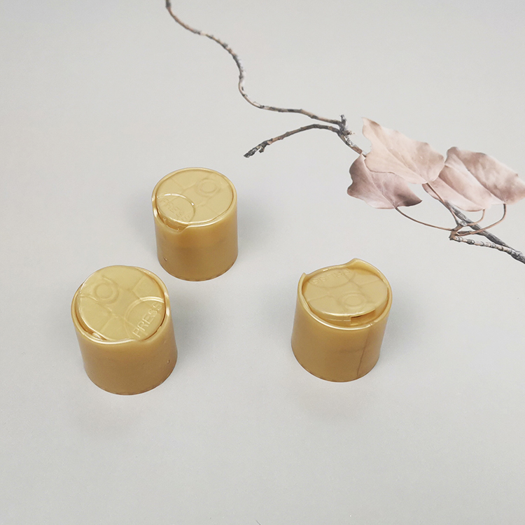 28/410 plastic bottle cap shampoo disc top cap gold for bath gel shampoo skin care bottles