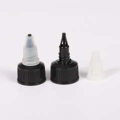 Squeeze Bottle Twist Top Caps 18/410 20/410 24/410 28/410Black Natural Plastic Dropper Cap Twist Off Dispensing Cap