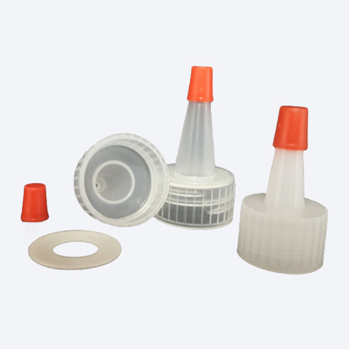 20/24/28/38 teeth plastic spout caps with an attached red tip for condiments, glues, paints, and modeling and craft activities