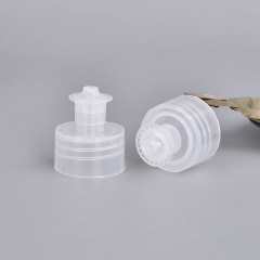 28/410 plastic dishwashing soap bottle lid black color push pull bottle cap