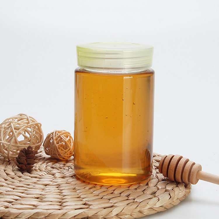 Honey PET jar 500g Plastic transparent food grade honey plastic jars with lids packaging