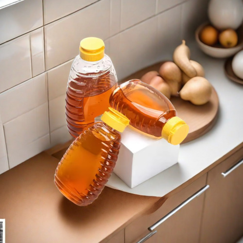 In Stock Food Grade Package Clear PET Plastic Squeeze Honey Bottles Jars for Oil Sauce ketchup 270ml 320ml 720ml