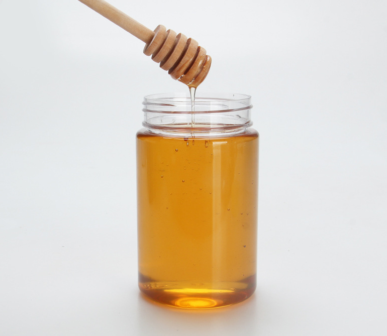 Honey PET jar 500g Plastic transparent food grade honey plastic jars with lids packaging