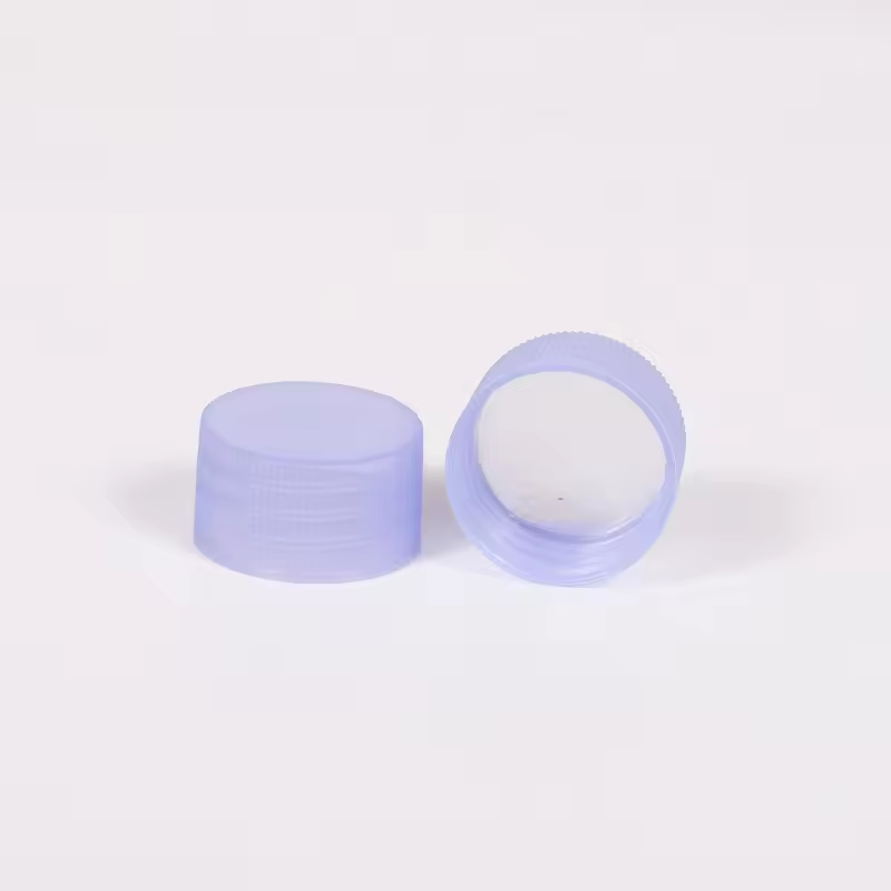 Reusable PP Plastic Bottles Screw Top Cap 28 Neck Size Purple Screw Cap For Cosmetic Packaging Bottle